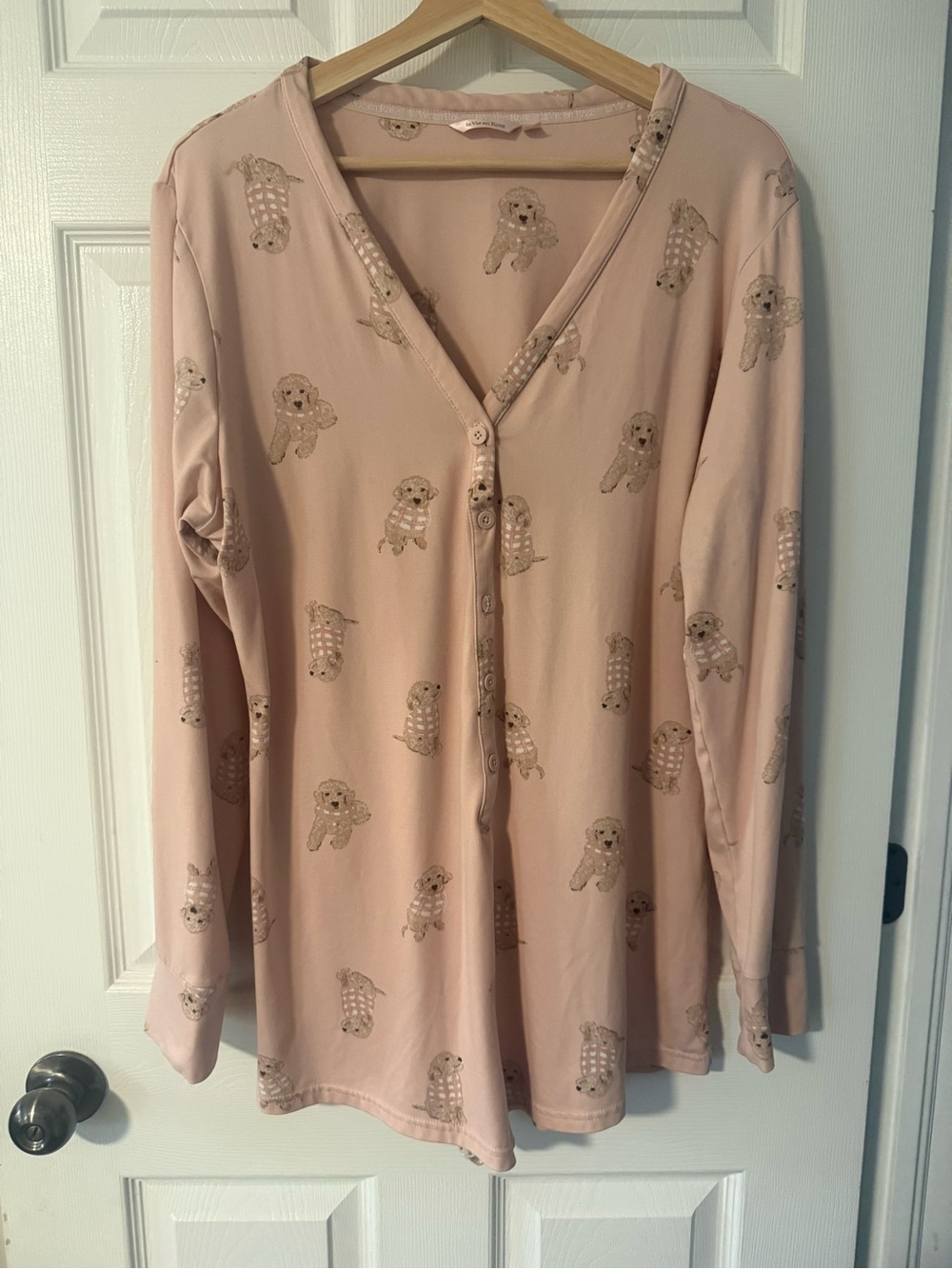 64. LA VIE EN ROSE PUPPY PRINT ROMPER SZ XXL